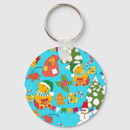 Teddy Bear Christmas: Kind-vriendelijk. Sleutelhanger (Voorkant)