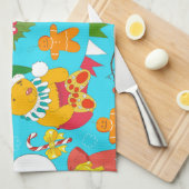 Teddy Bear Christmas: Kind-vriendelijk. Theedoek (Quarter Fold)