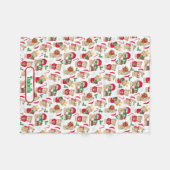 Teddy Bear Christmas Naam toevoegen Baby Fleece Deken (Voorkant (Horizontaal))