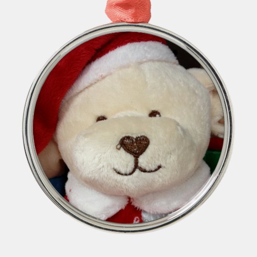 TEDDY BEAR CHRISTMAS ORNAMNET METALEN ORNAMENT (Voorkant)