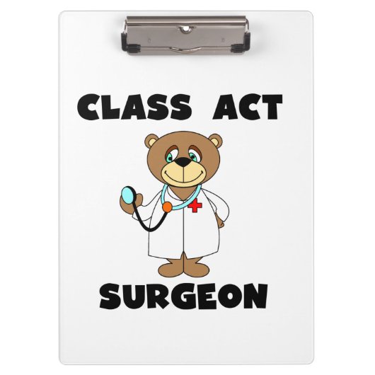 Teddy Bear Class Act Surgeon Klembord (Voorkant)