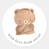 Teddy Bear Classic Round Sticker (Voorkant)