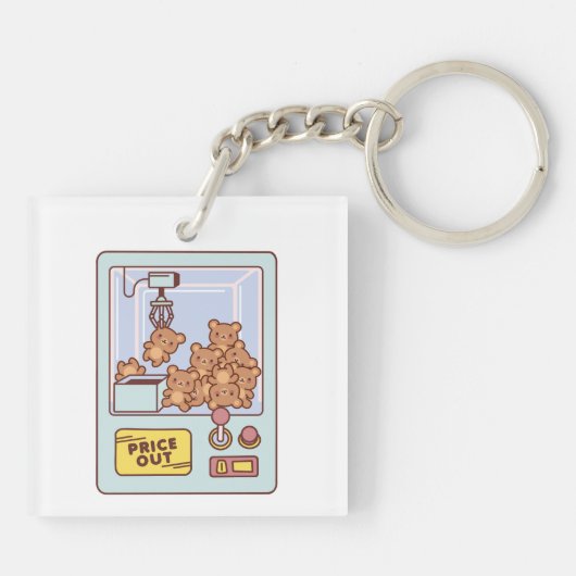 TEDDY BEAR CLAW MACHINE SLEUTELHANGER (Achterkant)