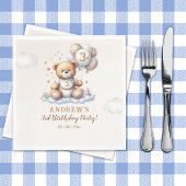 Teddy Bear Cloud – 3rd Birthday Party Decor Servet