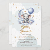 Teddy Bear Cloud Moon Stars Mailbox Baby shower Kaart (Voorkant / Achterkant)