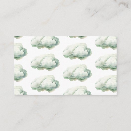 Teddy Bear Clouds Baby shower Luier Raffle Informatiekaartje (Achterkant)