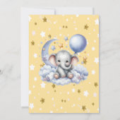 Teddy Bear Clouds Stars Balloon Baby shower Kaart (Achterkant)