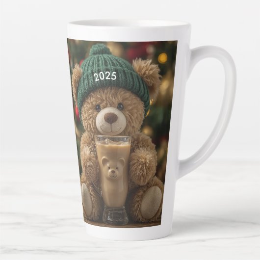 Teddy Bear Coffee 2025 Kerstmis Latte Mok (Rechts)