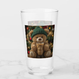 Teddy Bear Coffee Christmas Glas