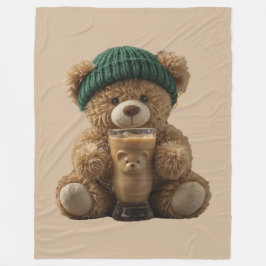 Teddy Bear Cold Brew Fleece Deken
