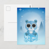 Teddy Bear - Cool Blue Briefkaart (Voorkant / Achterkant)