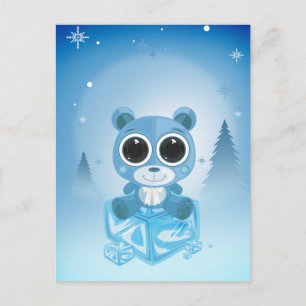 Teddy Bear - Cool Blue Briefkaart