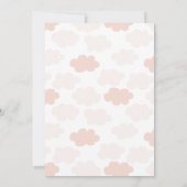 Teddy Bear Cub Pink Clouds 1e verjaardag Kaart (Achterkant)