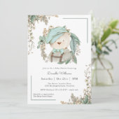  Teddy Bear Cute Baby shower for Boy Kaart (Staand voorkant)