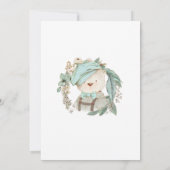  Teddy Bear Cute Baby shower for Boy Kaart (Achterkant)