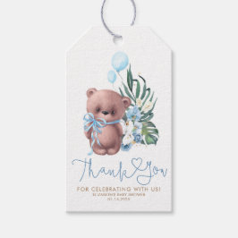 Teddy Bear Cute Boho Baby shower Dank u wel Cadeaulabel