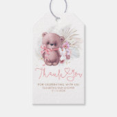 Teddy Bear Cute Boho Baby shower Dank u wel Cadeaulabel (Voorkant)