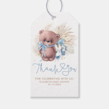 Teddy Bear Cute Boho Baby shower Dank u wel