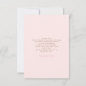 Teddy Bear Cute Girl Baby shower Dank je wel Bedankkaart (Achterkant)