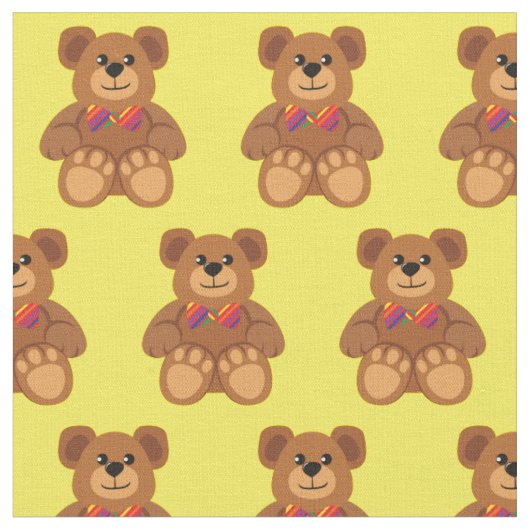 Teddy Bear Cute Kinder Baby Nursery Stof (Close Up)