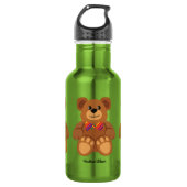 Teddy Bear Cute Kinder Water Flacon met naam Waterfles (Voorkant)