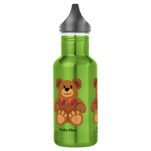 Teddy Bear Cute Kinder Water Flacon met naam Waterfles (Links)