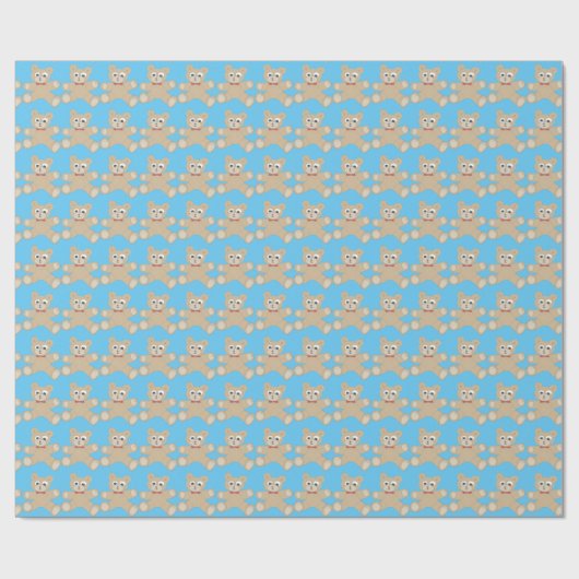 Teddy Bear Cute Pattern Cadeaupapier (Vlak)