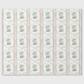 Teddy Bear Cute Schattig Whimsy Sweet Greenery Cadeaupapier (Vlak)