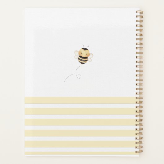 Teddy bear cute school planner with honey pot (Achterkant)