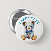 Teddy Bear  | Daddy to Be Baby Shower Ronde Button 5,7 Cm (Voorkant /achterkant)