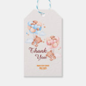 Teddy Bear Dank je Baby shower Cadeaulabel (Voorkant)