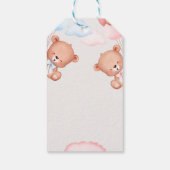 Teddy Bear Dank je Baby shower Cadeaulabel (Achterkant)