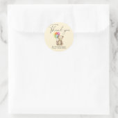 Teddy Bear - Dank je Baby shower feest Ronde Sticker (Tas)
