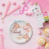 Teddy Bear Dank je Baby shower Papieren Bordje (Feest)