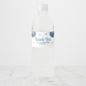 Teddy Bear Dank je Baby shower Waterfles Etiket (Voorkant)