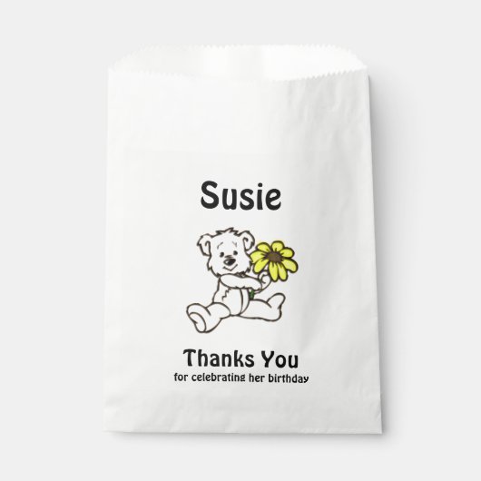 Teddy Bear Dank je Bedankzakje (Voorkant)