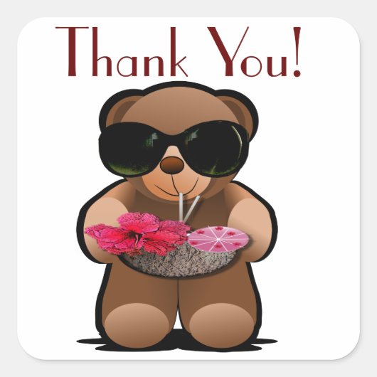 Teddy Bear Dank je Label (Voorkant)