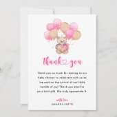 Teddy Bear Dank u aangepaste kaart (Voorkant)