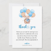 Teddy Bear Dank u aangepaste kaart (Voorkant)