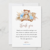 Teddy Bear Dank u aangepaste kaart (Voorkant)