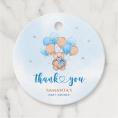 Teddy Bear Dank u Baby shower Bedankjes Labels (Voorkant)