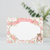 Teddy Bear Dank u Opmerkingen Teddy Bear Picnic Bedankkaart (Staand voorkant)