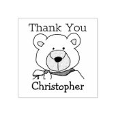 Teddy Bear Dank u Rubber Stamp Rubberstempel (Afrduk)