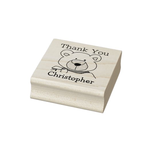 Teddy Bear Dank u Rubber Stamp Rubberstempel (Stempel)