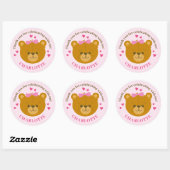 Teddy Bear Dank u Sticker gepersonaliseerd (Vel)