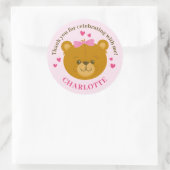 Teddy Bear Dank u Sticker gepersonaliseerd (Tas)