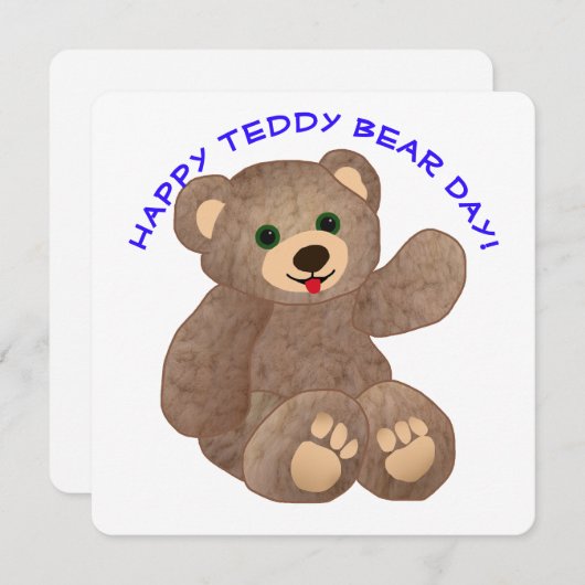 Teddy Bear Day Kaart (Voorkant / Achterkant)