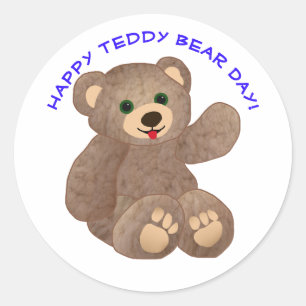 Teddy Bear Day Ronde Sticker