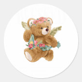 Teddy Bear Day - Vier Knuffels en Comfort! Ronde Sticker (Voorkant)