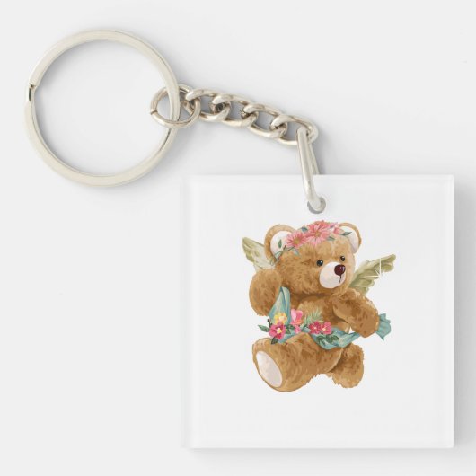 Teddy Bear Day - Vier Knuffels en Comfort! Sleutelhanger (voorkant)